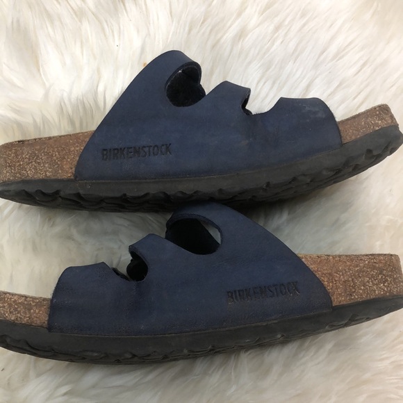 SOLD Navy blue Three Buckle Birkenstock Sandals 38 - Picture 5 of 9